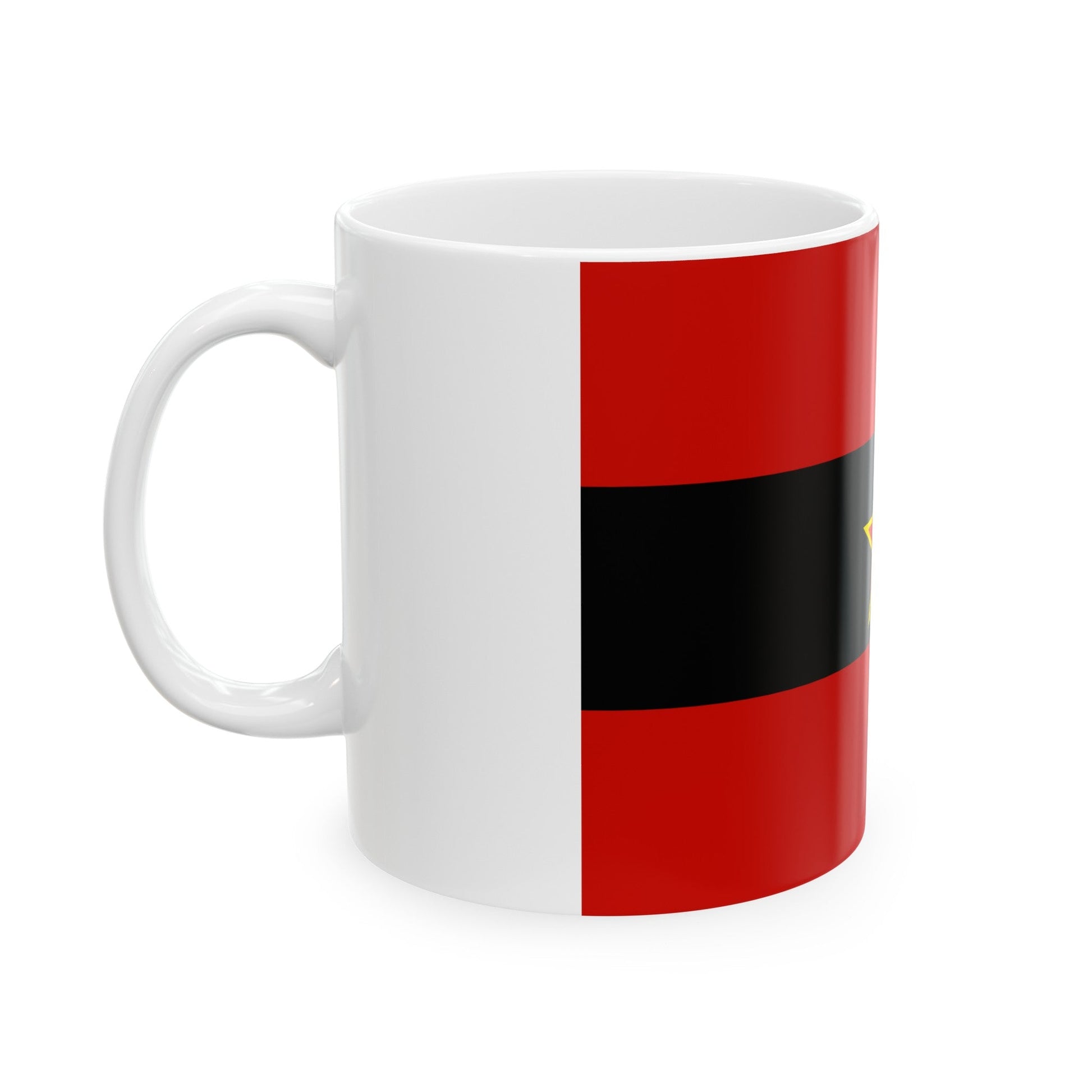 Civil Ensign of Albania 1945 to 1992 - White Coffee Mug-The Sticker Space