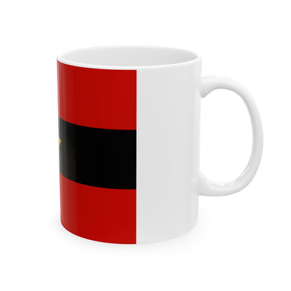 Civil Ensign of Albania 1945 to 1992 - White Coffee Mug-The Sticker Space