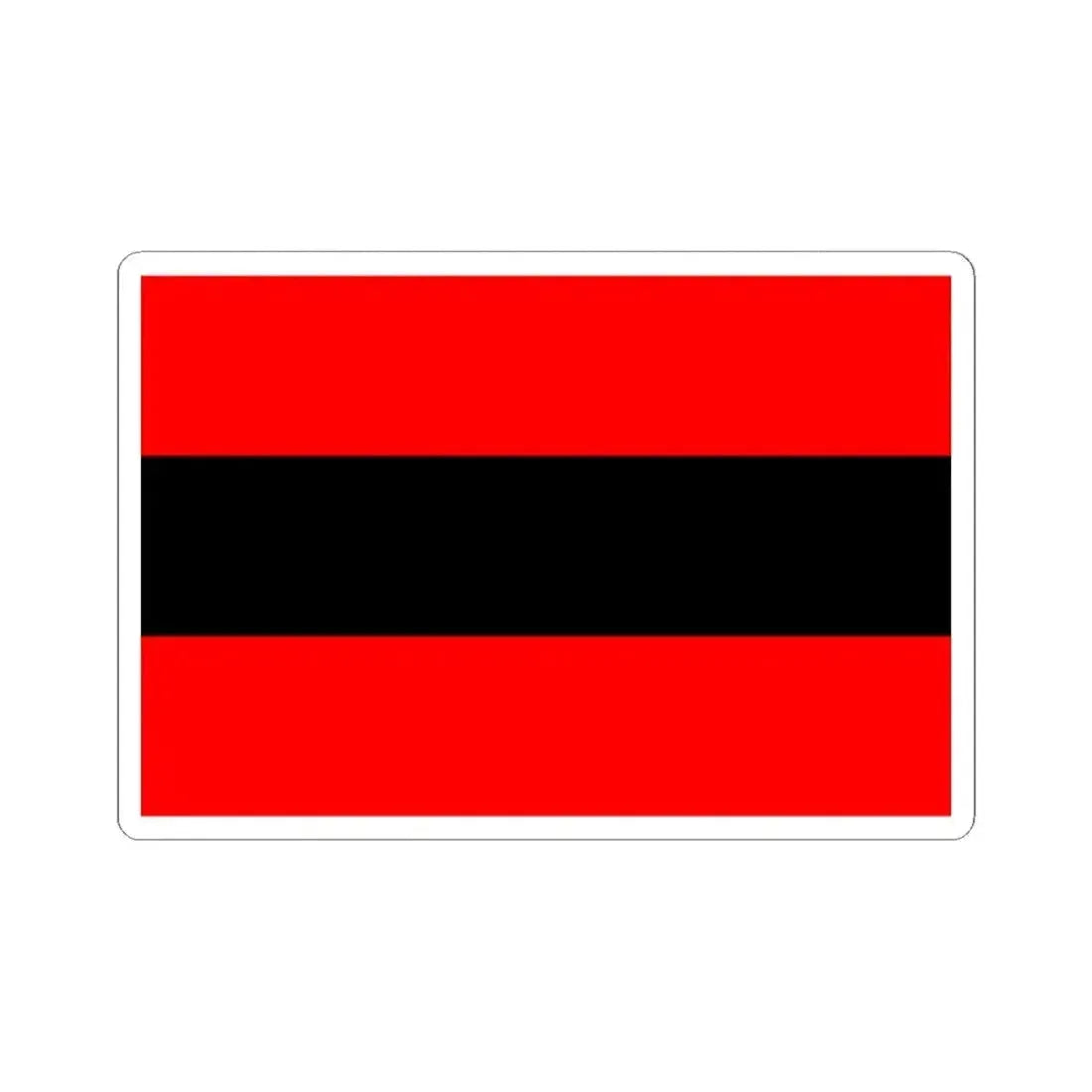 Civil Ensign of Albania 3-2 (Albania) STICKER Vinyl Kiss-Cut Decal 2 Inch White - The Sticker Space