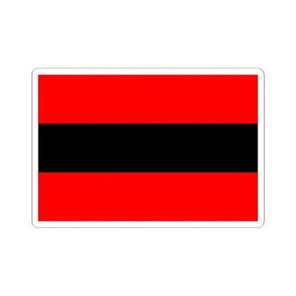 Civil Ensign of Albania 3-2 (Albania) STICKER Vinyl Kiss-Cut Decal 2 Inch White - The Sticker Space