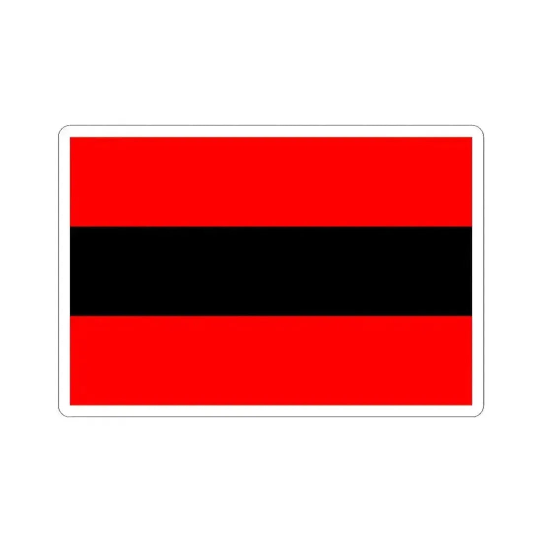 Civil Ensign of Albania 3-2 (Albania) STICKER Vinyl Kiss-Cut Decal 3 Inch White - The Sticker Space