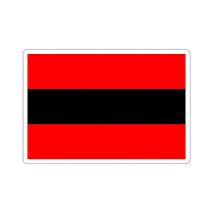 Civil Ensign of Albania 3-2 (Albania) STICKER Vinyl Kiss-Cut Decal 3 Inch White - The Sticker Space