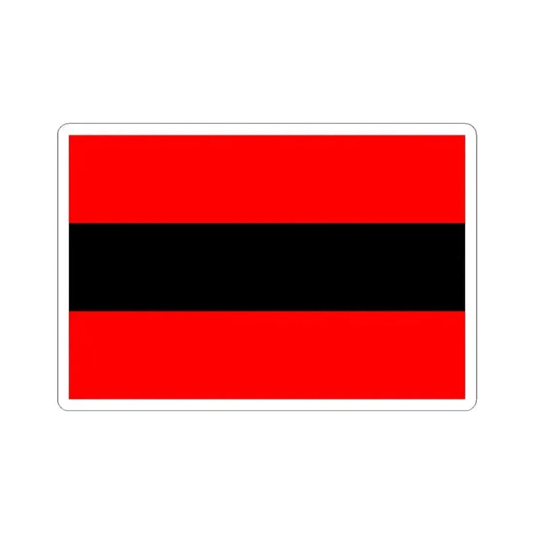 Civil Ensign of Albania 3-2 (Albania) STICKER Vinyl Kiss-Cut Decal 4 Inch White - The Sticker Space
