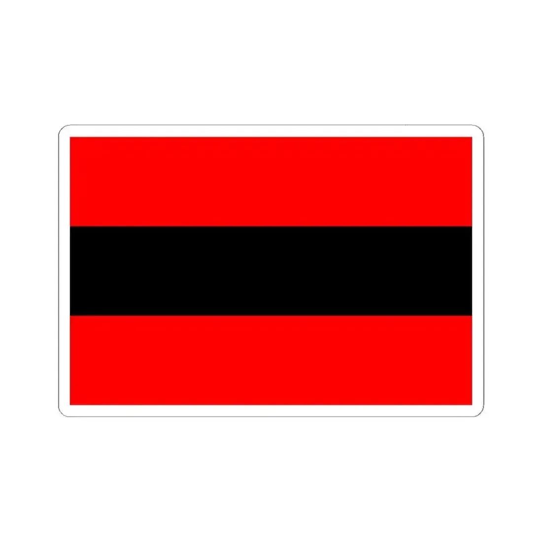 Civil Ensign of Albania 3-2 (Albania) STICKER Vinyl Kiss-Cut Decal 6 Inch White - The Sticker Space