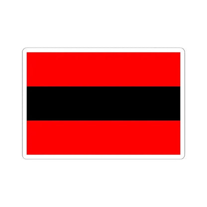 Civil Ensign of Albania 3-2 (Albania) STICKER Vinyl Kiss-Cut Decal 6 Inch White - The Sticker Space