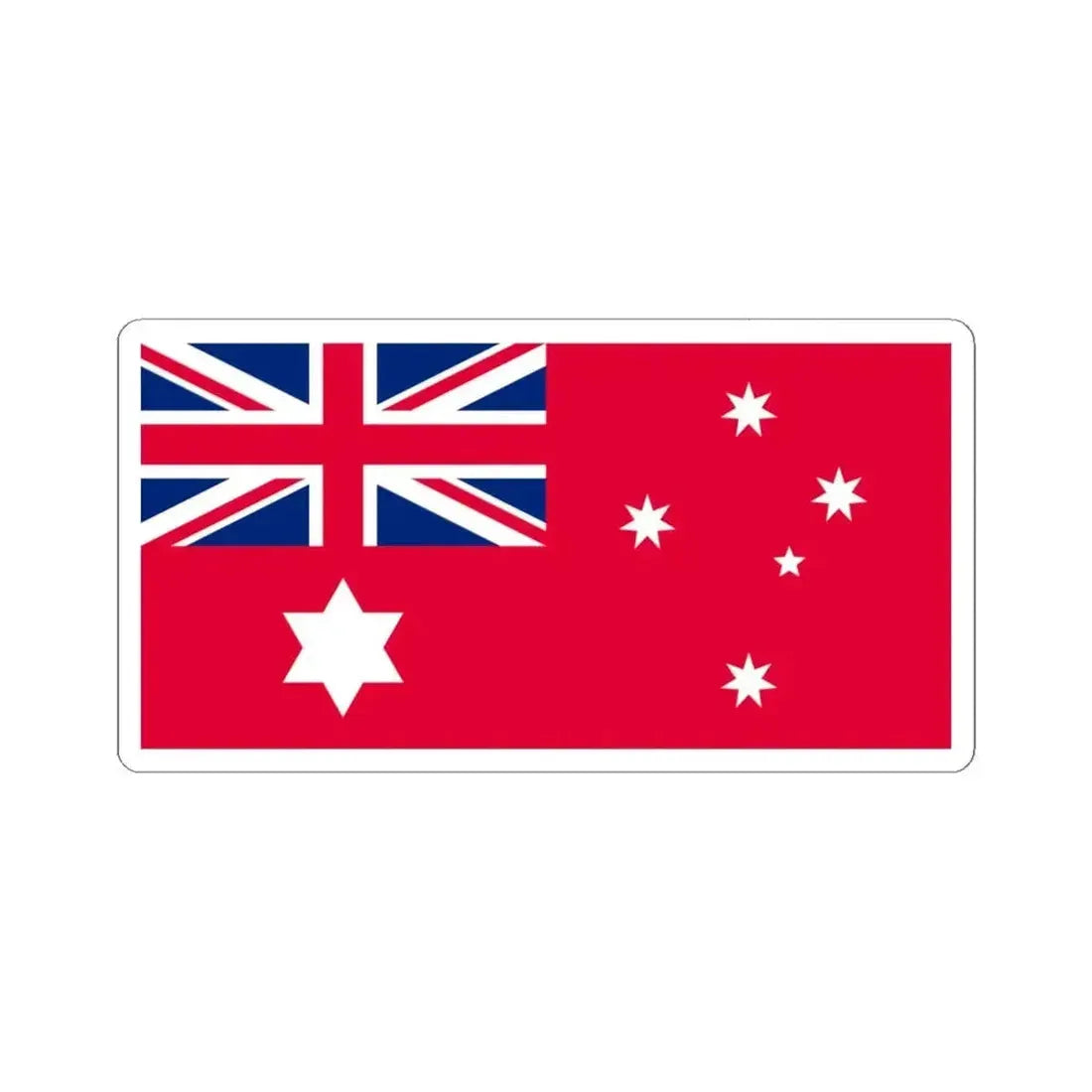Civil Ensign of Australia 1903-1908 (Australia) STICKER Vinyl Kiss-Cut Decal 4 Inch White - The Sticker Space