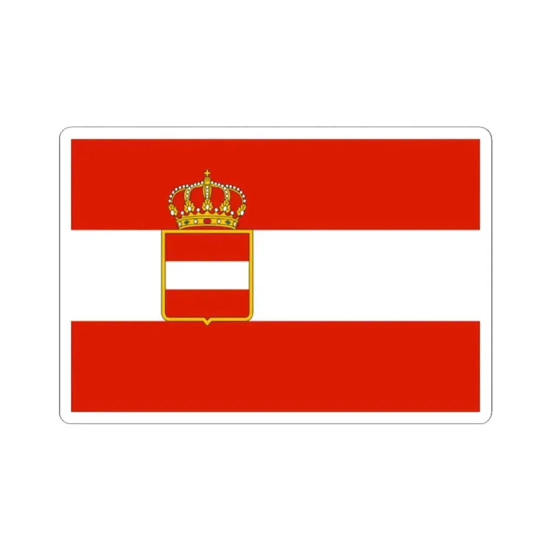 Civil ensign of Austria-Hungary 1786-1869 (Austria) STICKER Vinyl Kiss-Cut Decal 2 Inch White - The Sticker Space