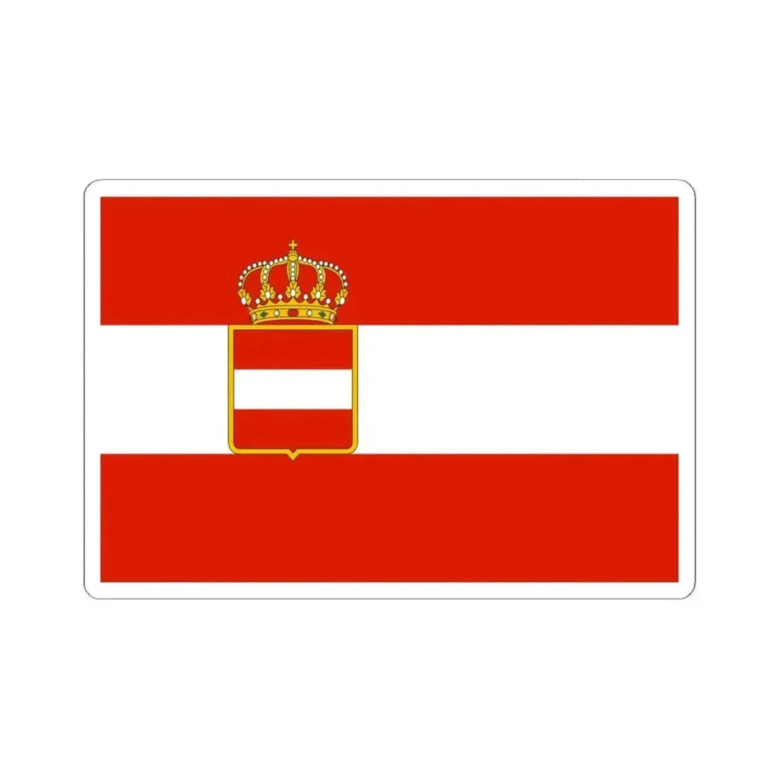 Civil ensign of Austria-Hungary 1786-1869 (Austria) STICKER Vinyl Kiss-Cut Decal 6 Inch White - The Sticker Space