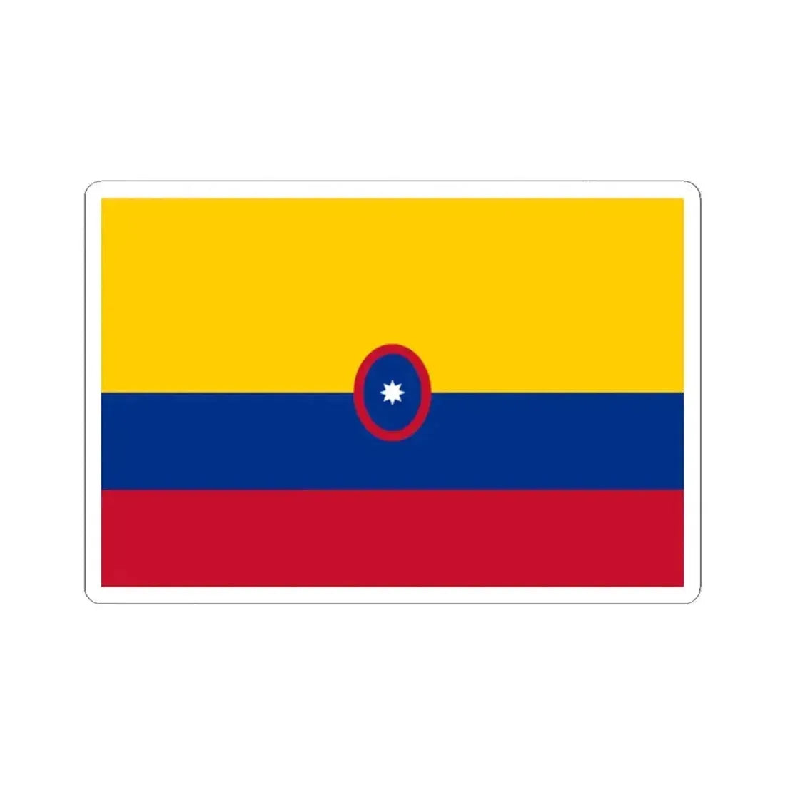 Civil Ensign of Colombia (Colombia) STICKER Vinyl Kiss-Cut Decal 2 Inch White - The Sticker Space