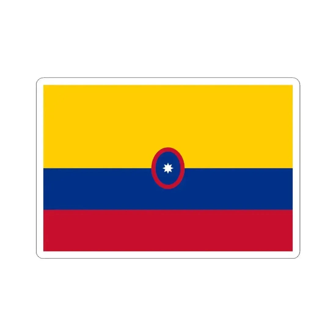 Civil Ensign of Colombia (Colombia) STICKER Vinyl Kiss-Cut Decal 3 Inch White - The Sticker Space