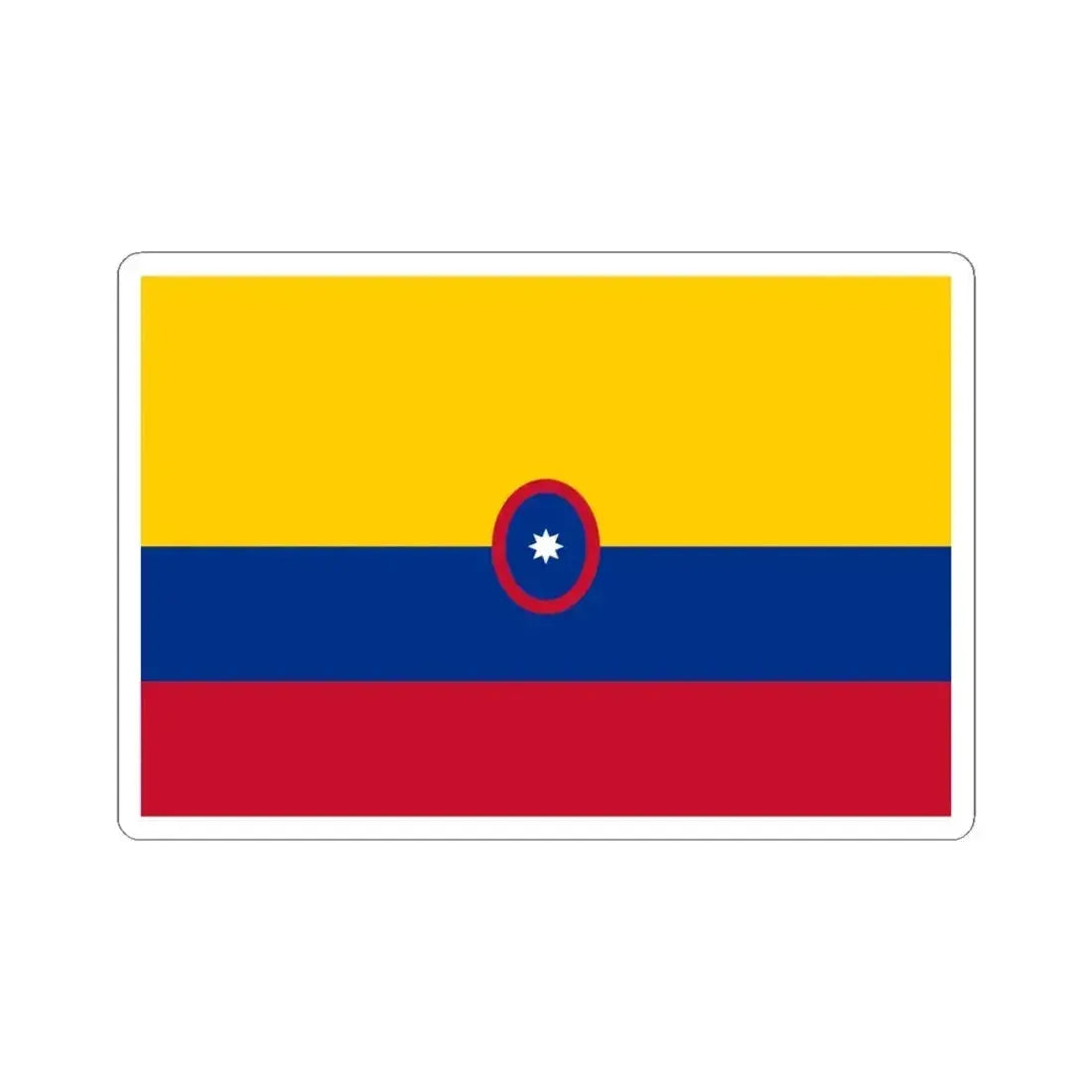 Civil Ensign of Colombia (Colombia) STICKER Vinyl Kiss-Cut Decal 4 Inch White - The Sticker Space