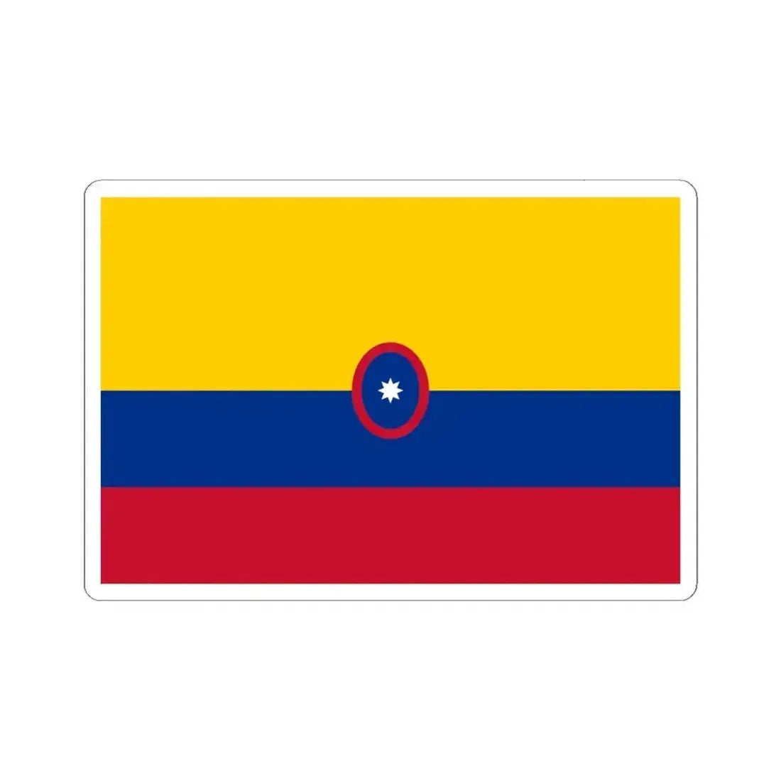 Civil Ensign of Colombia (Colombia) STICKER Vinyl Kiss-Cut Decal 6 Inch White - The Sticker Space