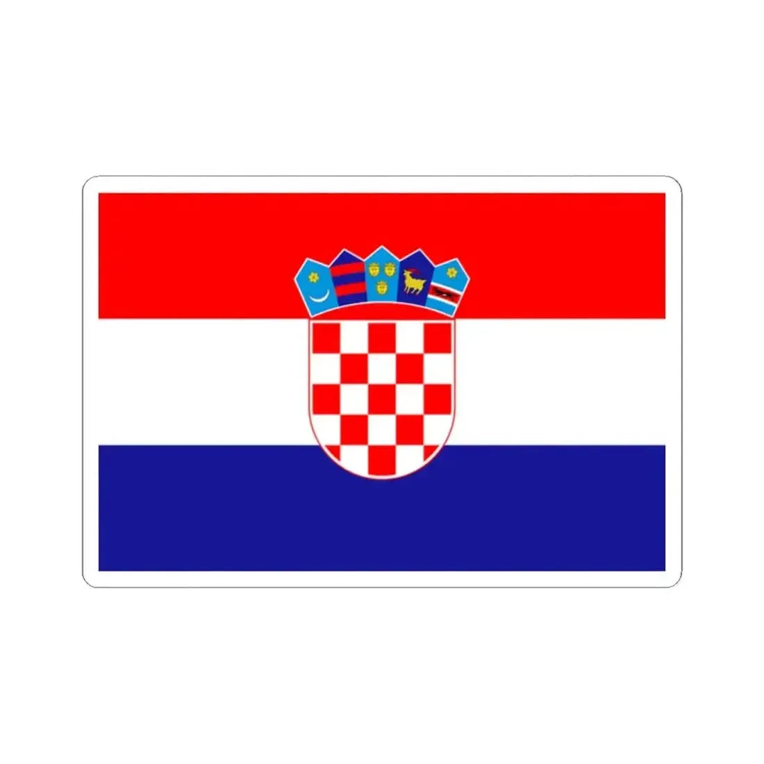 Civil ensign of Croatia (Croatia) STICKER Vinyl Kiss-Cut Decal 2 Inch White - The Sticker Space