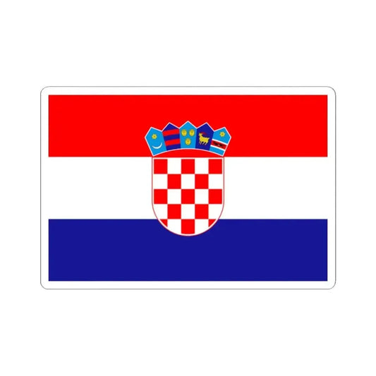Civil ensign of Croatia (Croatia) STICKER Vinyl Kiss-Cut Decal 2 Inch White - The Sticker Space