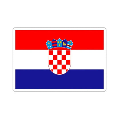 Civil ensign of Croatia (Croatia) STICKER Vinyl Kiss-Cut Decal 3 Inch White - The Sticker Space