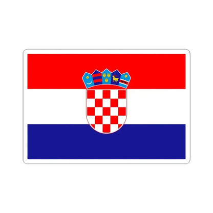 Civil ensign of Croatia (Croatia) STICKER Vinyl Kiss-Cut Decal 4 Inch White - The Sticker Space