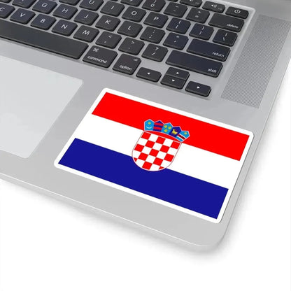 Civil ensign of Croatia (Croatia) STICKER Vinyl Kiss-Cut Decal - The Sticker Space