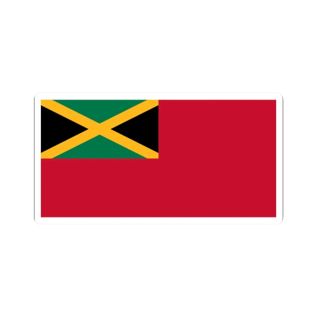 Civil Ensign of Jamaica (Jamaica) STICKER Vinyl Kiss-Cut Decal 2 Inch White - The Sticker Space