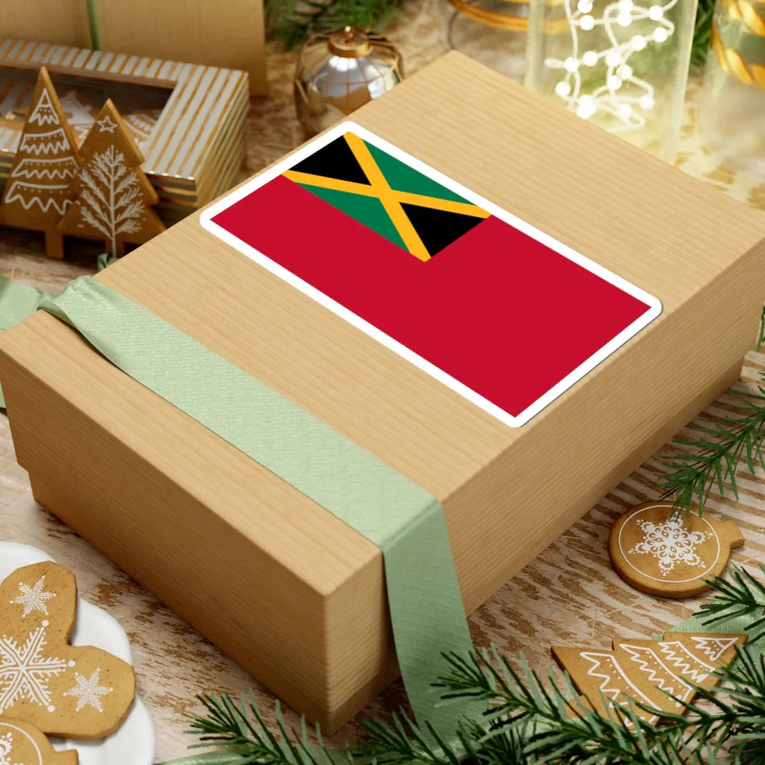 Civil Ensign of Jamaica (Jamaica) STICKER Vinyl Kiss-Cut Decal - The Sticker Space