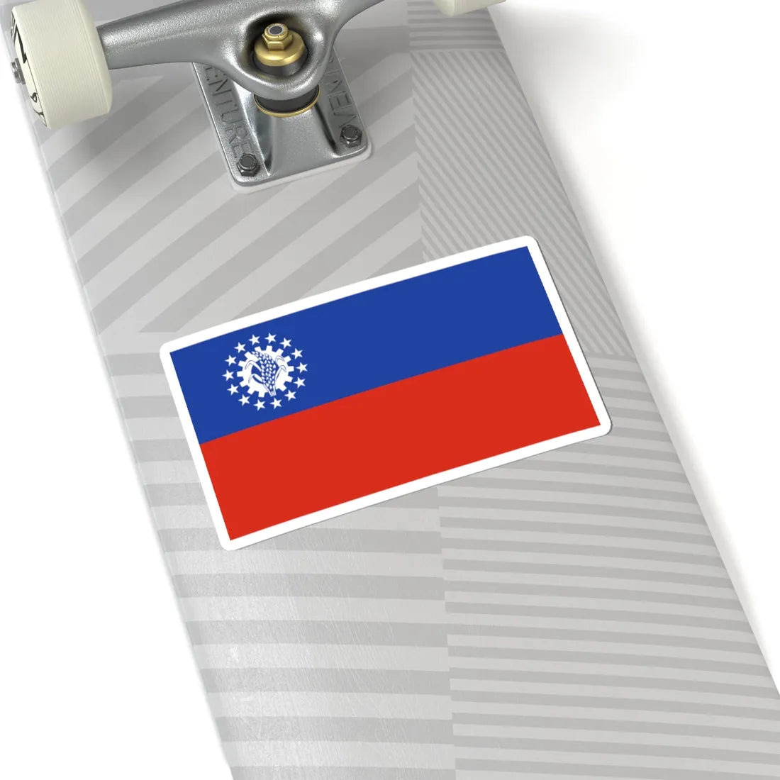 Civil Ensign of Myanmar 1974-2010 (Myanmar) STICKER Vinyl Kiss-Cut Decal - The Sticker Space