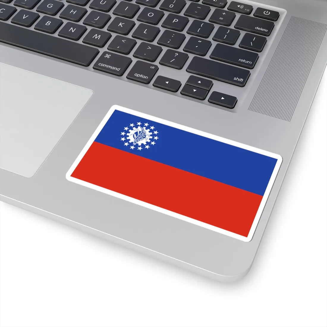Civil Ensign of Myanmar 1974-2010 (Myanmar) STICKER Vinyl Kiss-Cut Decal - The Sticker Space