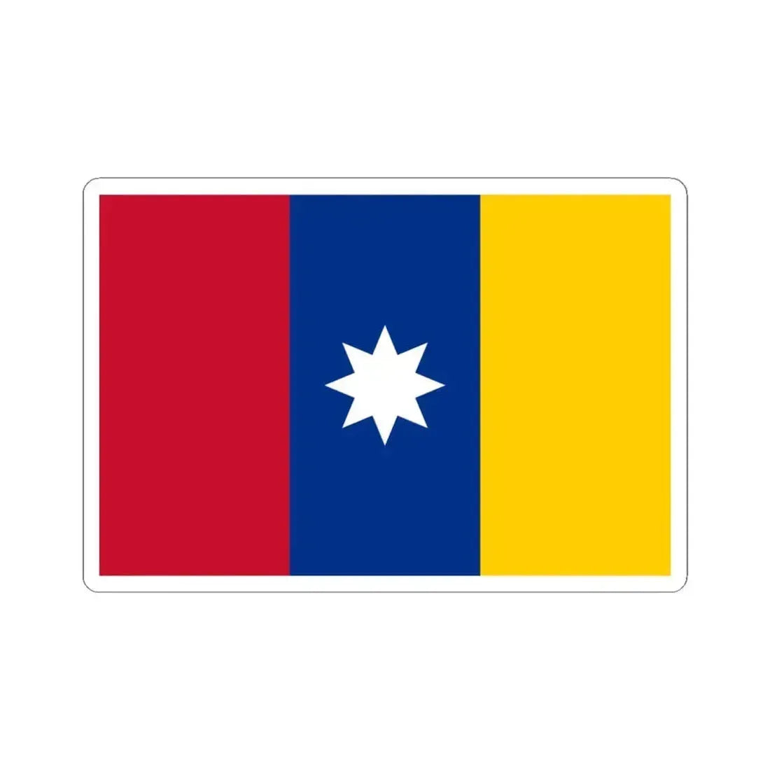 Civil ensign of New Granada (Colombia) STICKER Vinyl Kiss-Cut Decal 4 Inch White - The Sticker Space