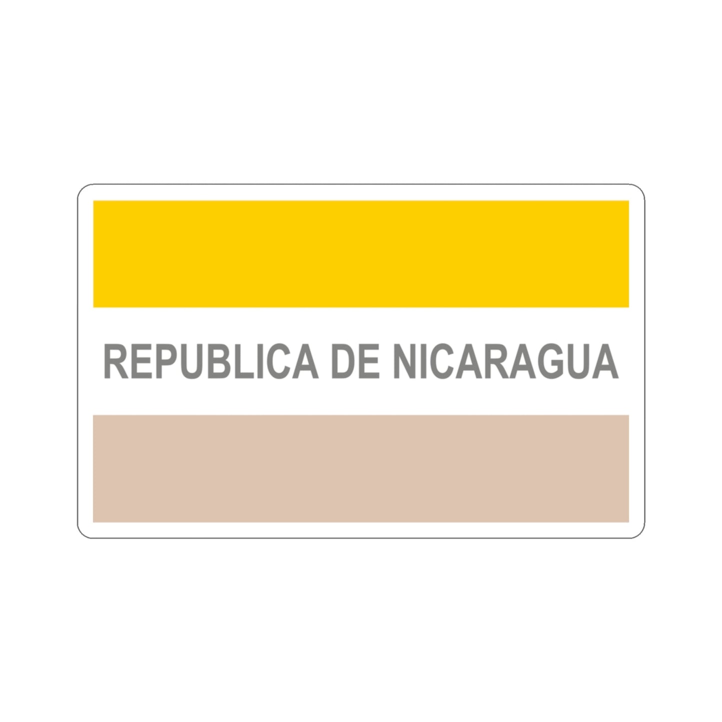 Civil Ensign of Nicaragua (1854-1858) STICKER Vinyl Die-Cut Decal-3 Inch-The Sticker Space