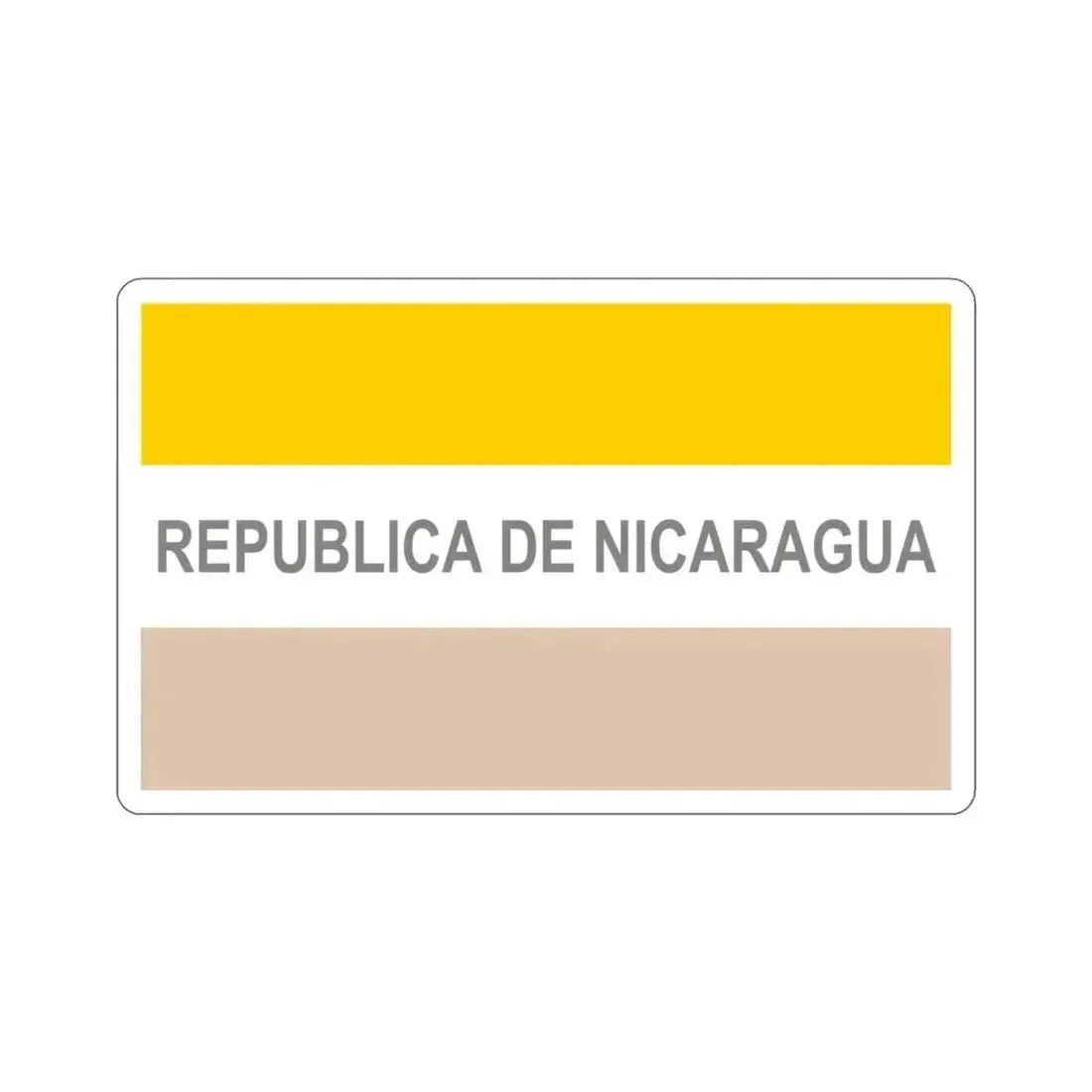 Civil Ensign of Nicaragua (1854-1858) STICKER Vinyl Die-Cut Decal 3 Inch - The Sticker Space