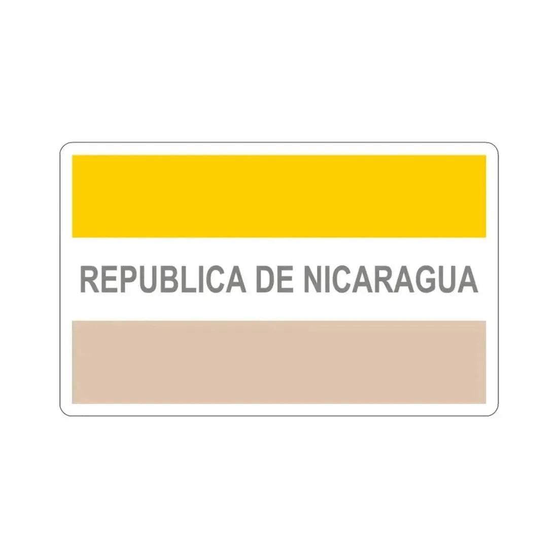 Civil Ensign of Nicaragua (1854-1858) STICKER Vinyl Die-Cut Decal 3 Inch - The Sticker Space