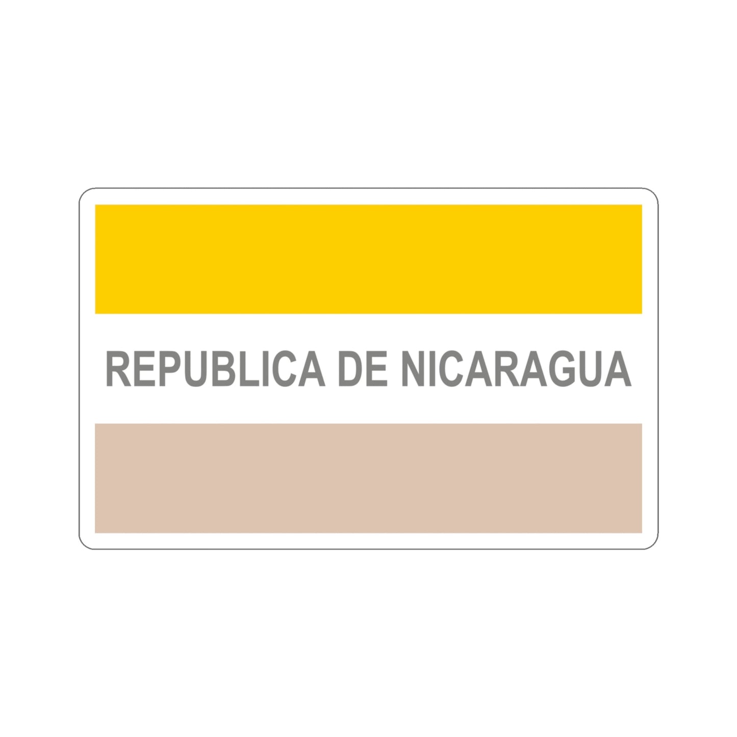 Civil Ensign of Nicaragua (1854-1858) STICKER Vinyl Die-Cut Decal-4 Inch-The Sticker Space