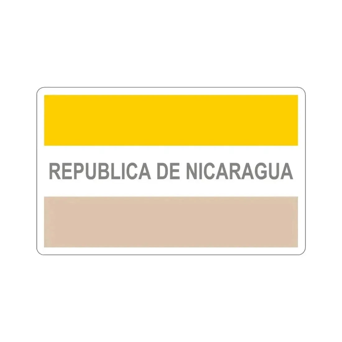 Civil Ensign of Nicaragua (1854-1858) STICKER Vinyl Die-Cut Decal 4 Inch - The Sticker Space