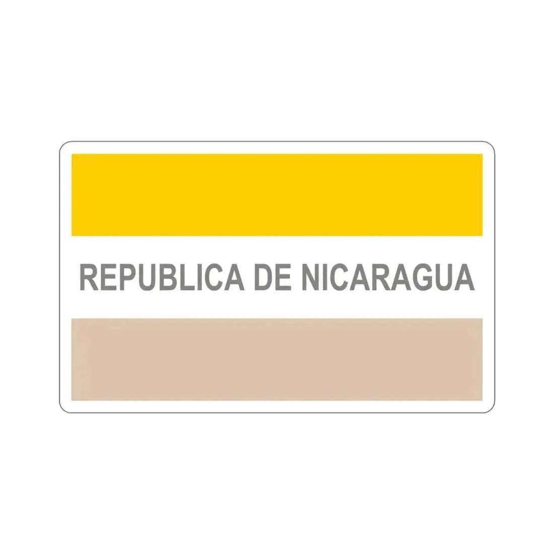 Civil Ensign of Nicaragua (1854-1858) STICKER Vinyl Die-Cut Decal 4 Inch - The Sticker Space