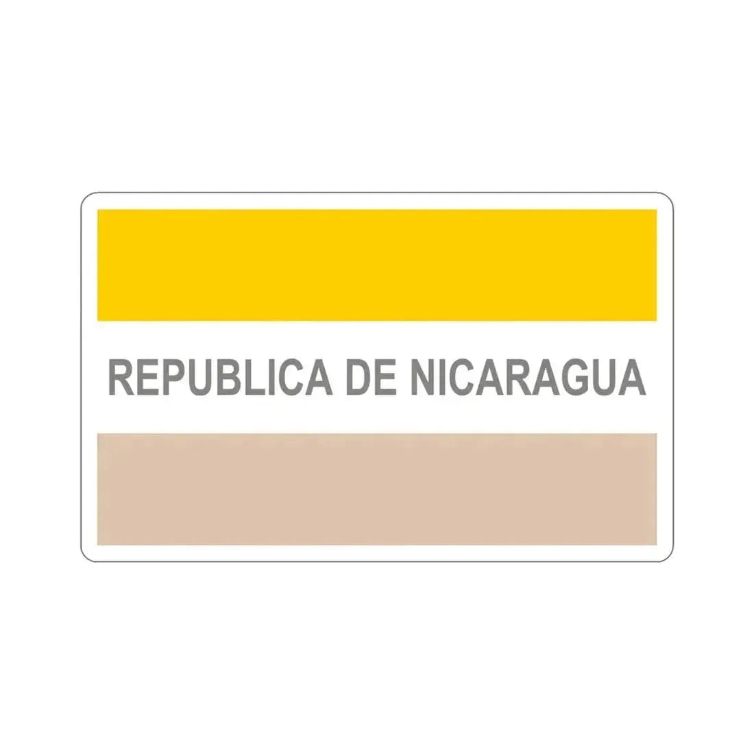 Civil Ensign of Nicaragua (1854-1858) STICKER Vinyl Die-Cut Decal 5 Inch - The Sticker Space