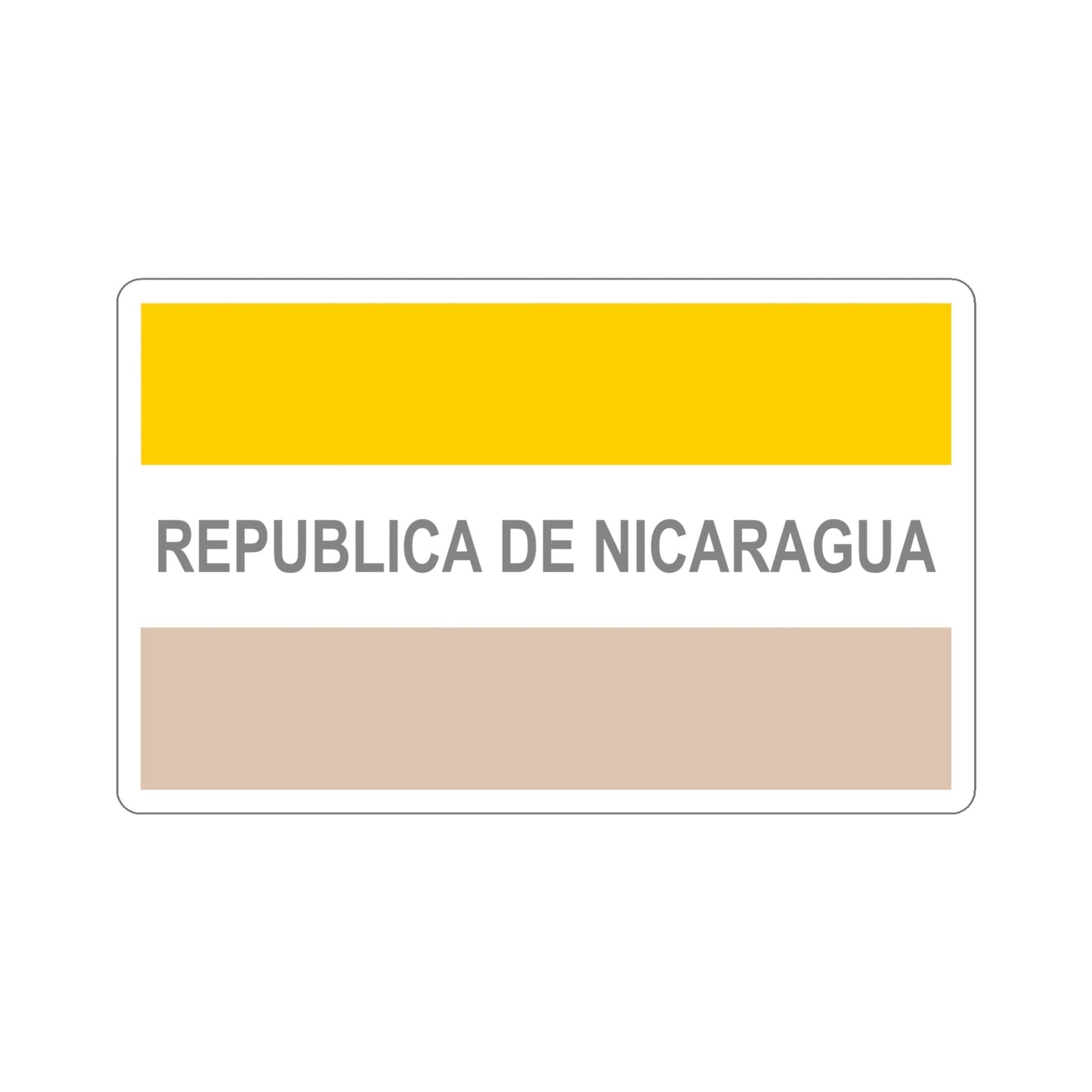 Civil Ensign of Nicaragua (1854-1858) STICKER Vinyl Die-Cut Decal-6 Inch-The Sticker Space