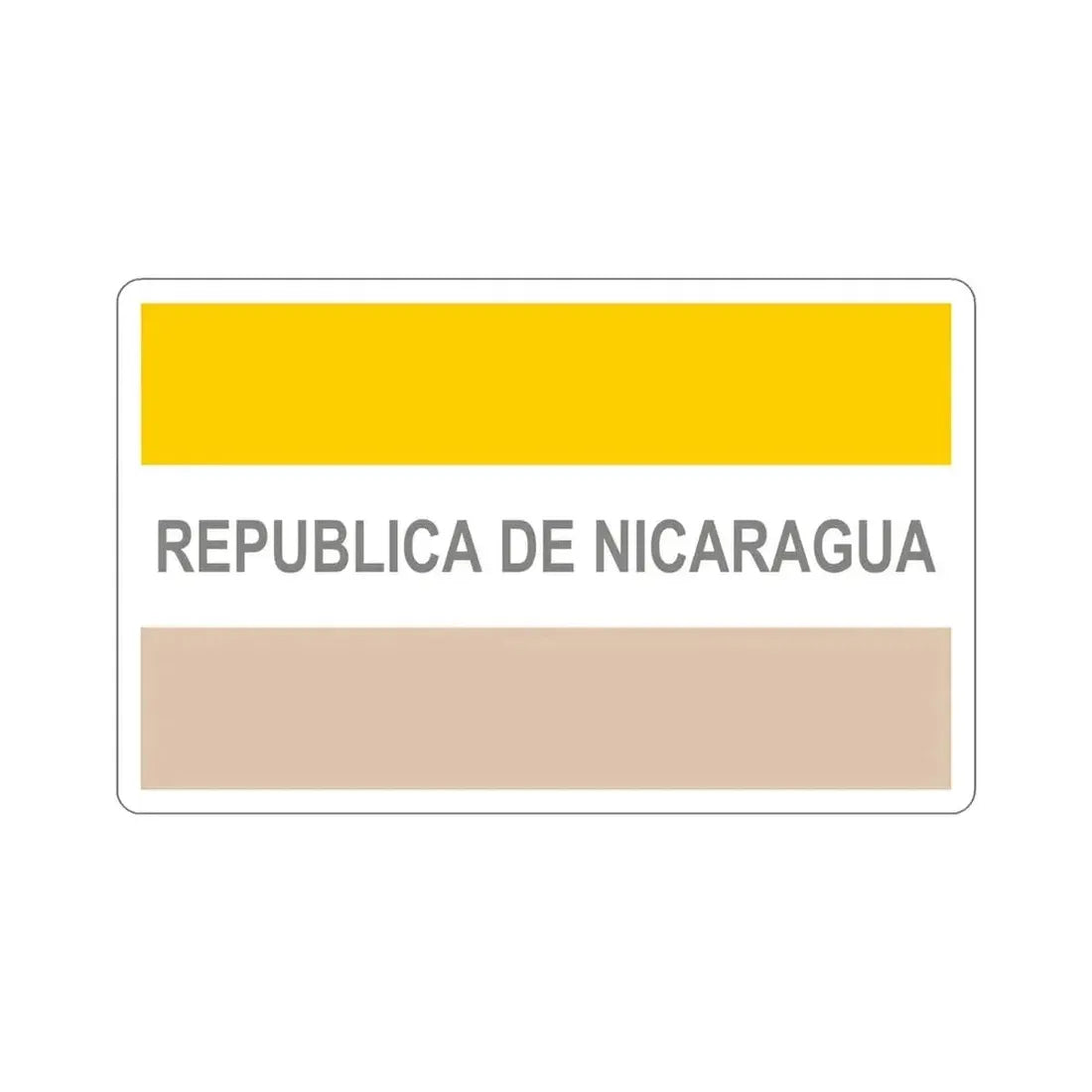 Civil Ensign of Nicaragua (1854-1858) STICKER Vinyl Die-Cut Decal 6 Inch - The Sticker Space