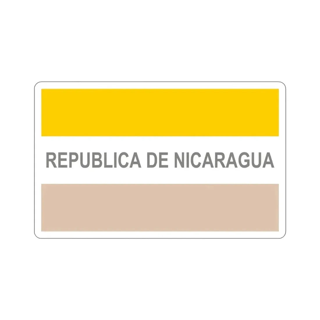 Civil Ensign of Nicaragua (1854-1858) STICKER Vinyl Die-Cut Decal - The Sticker Space