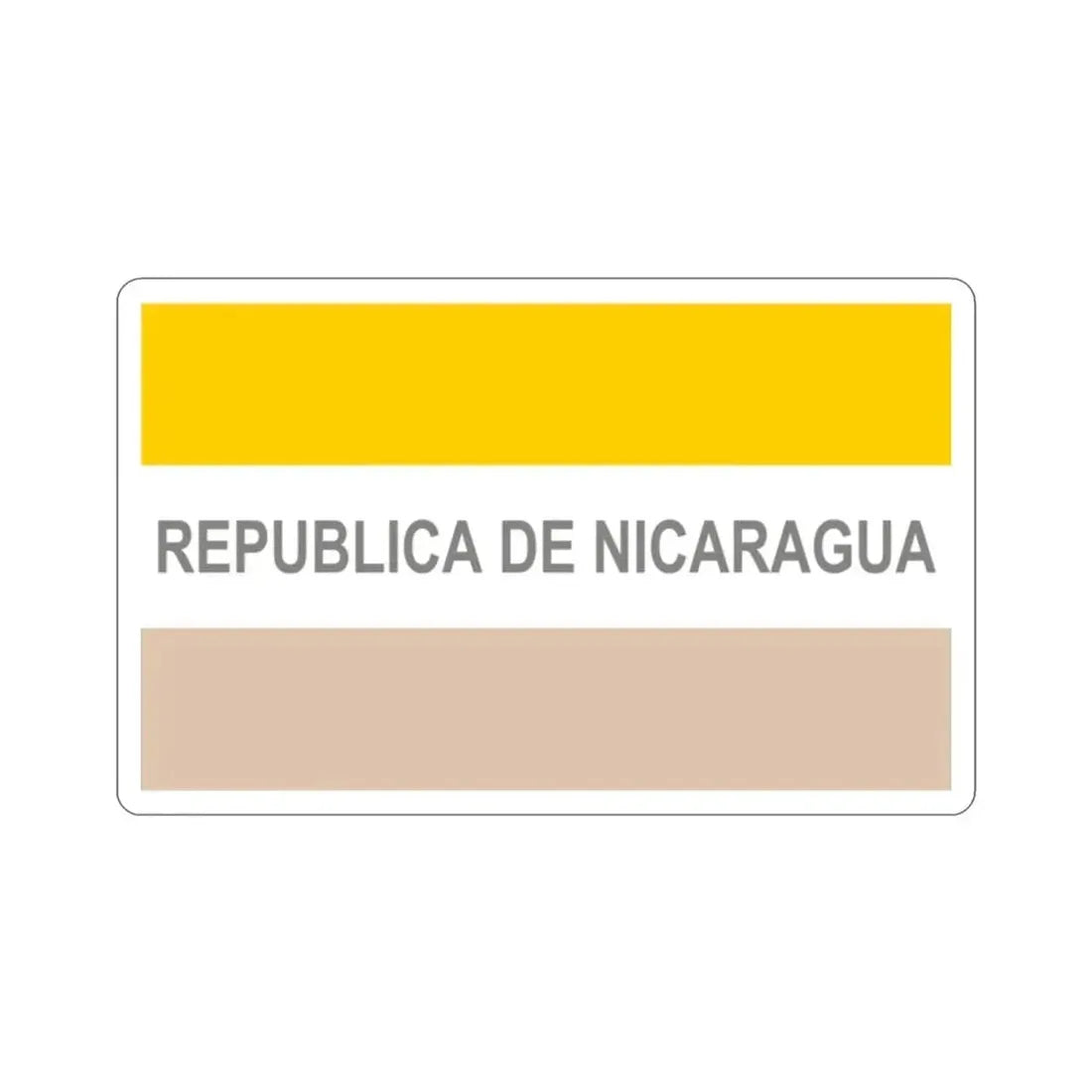 Civil Ensign of Nicaragua (1854-1858) STICKER Vinyl Die-Cut Decal - The Sticker Space