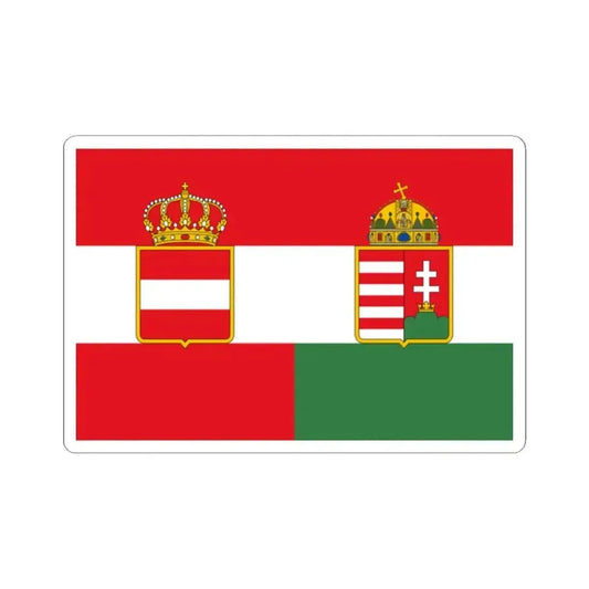 Civil Ensign of the Austro-Hungarian Empire 1869-1918 (Austria) STICKER Vinyl Kiss-Cut Decal 2 Inch White - The Sticker Space