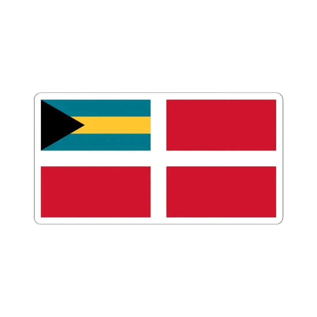 Civil Ensign of the Bahamas (Bahamas) STICKER Vinyl Kiss-Cut Decal 4 Inch White - The Sticker Space