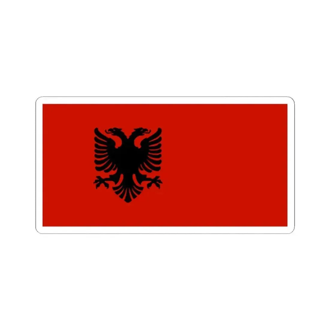 Civil Flag of Albania 1943-1944 (Albania) STICKER Vinyl Kiss-Cut Decal 2 Inch White - The Sticker Space