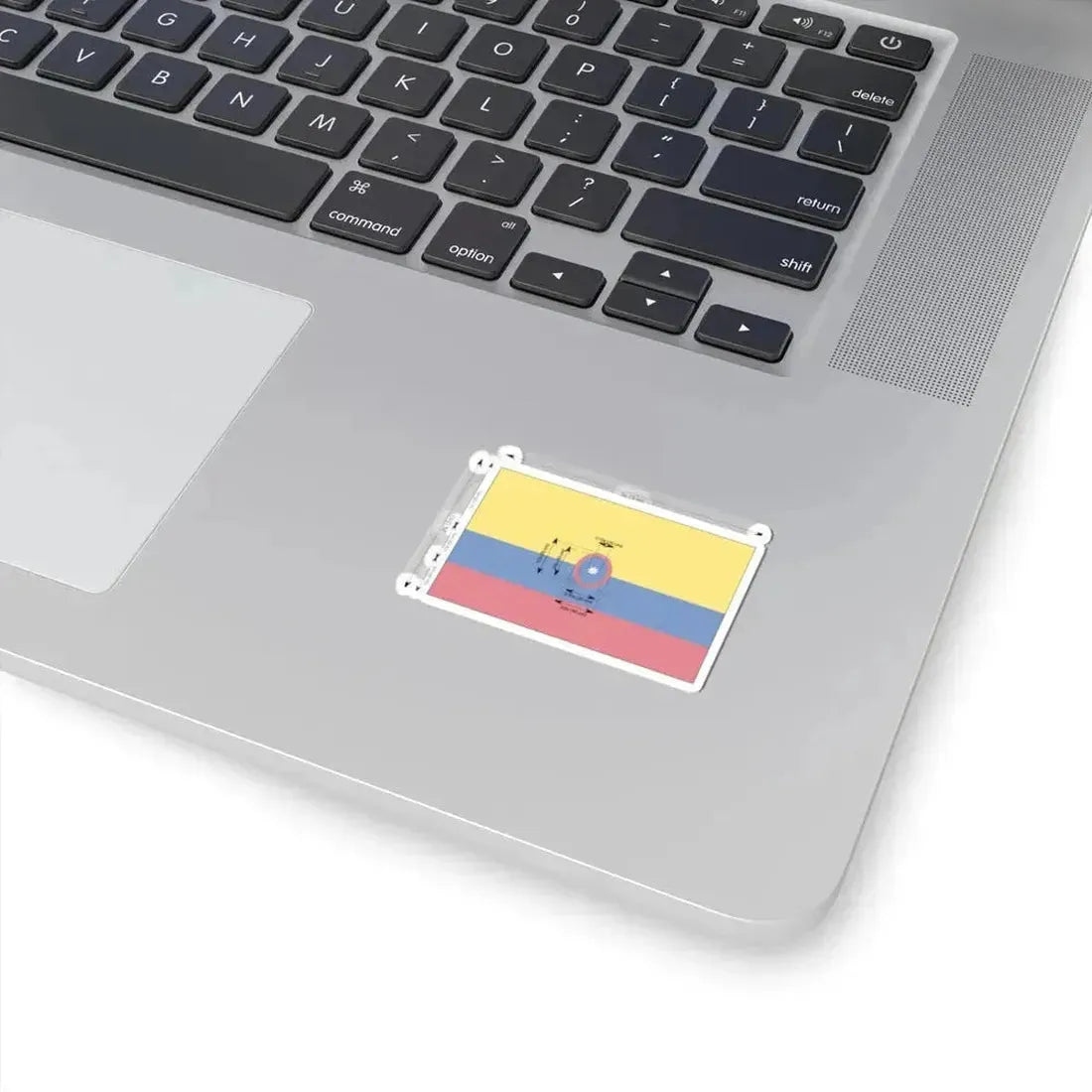 Civil flag of Colombia construction sheet (Colombia) STICKER Vinyl Kiss-Cut Decal - The Sticker Space