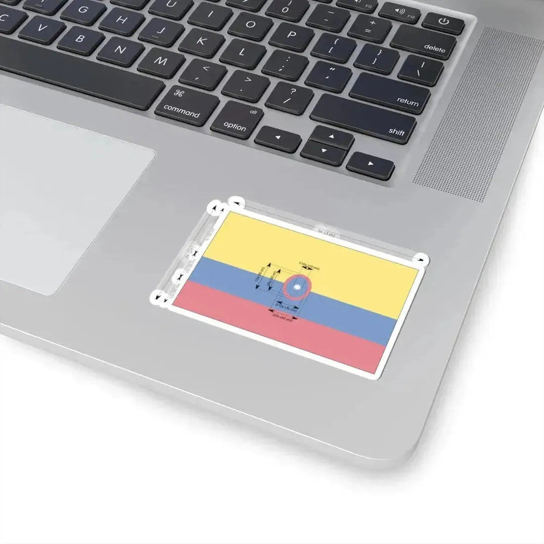 Civil flag of Colombia construction sheet (Colombia) STICKER Vinyl Kiss-Cut Decal - The Sticker Space