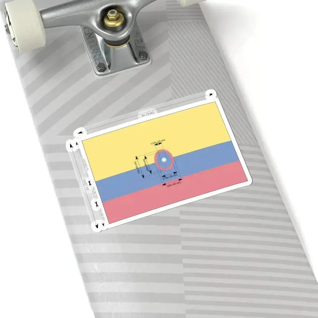 Civil flag of Colombia construction sheet (Colombia) STICKER Vinyl Kiss-Cut Decal - The Sticker Space