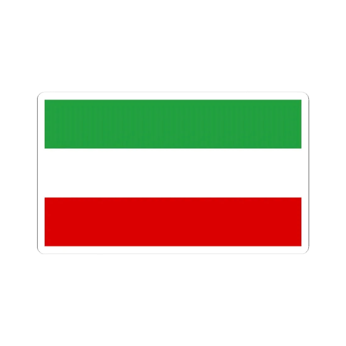 Civil flag of Iran 1964-1980 (Iran) STICKER Vinyl Kiss-Cut Decal 3 Inch White - The Sticker Space