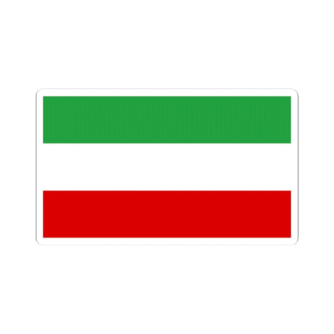 Civil flag of Iran 1964-1980 (Iran) STICKER Vinyl Kiss-Cut Decal 4 Inch White - The Sticker Space