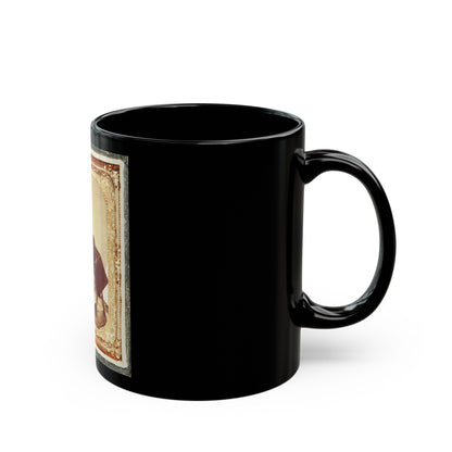 Civil War Induction Officer With Lottery Box (U.S. Civil War) Black Coffee Mug-The Sticker Space