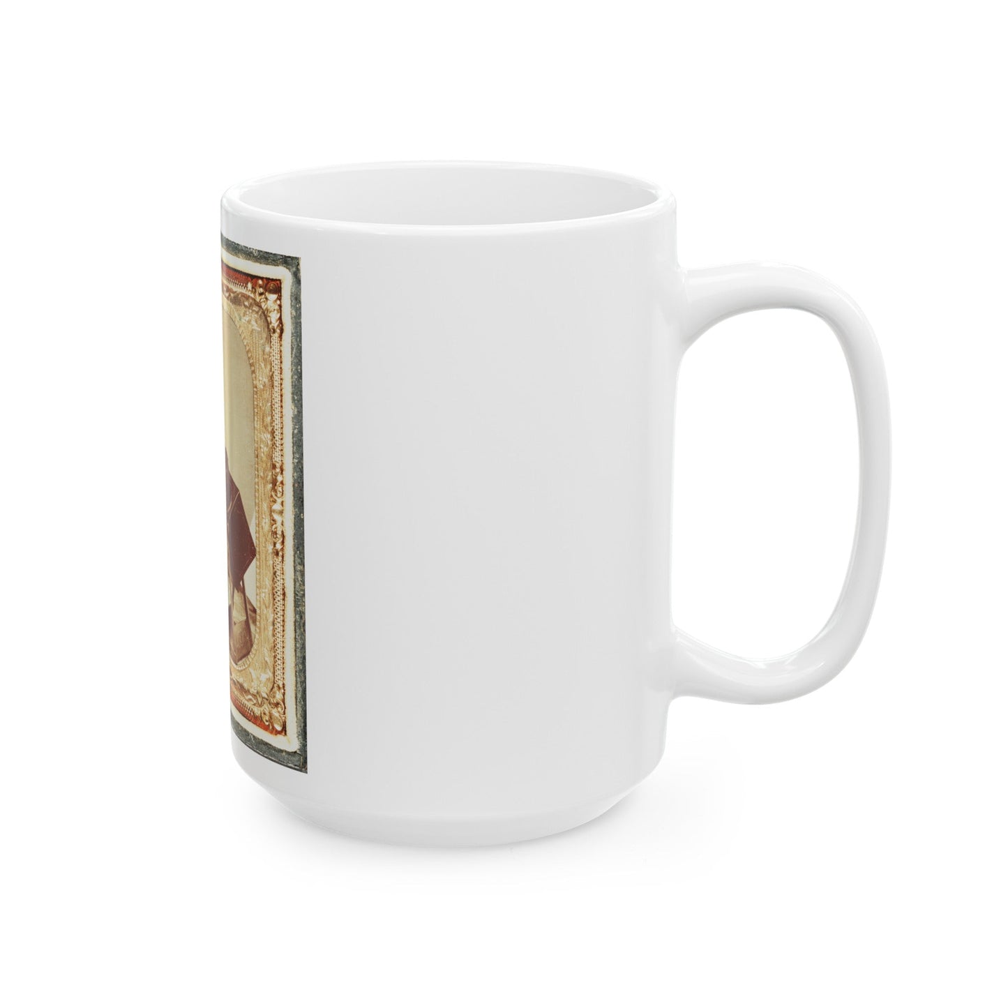 Civil War Induction Officer With Lottery Box (U.S. Civil War) White Coffee Mug-The Sticker Space