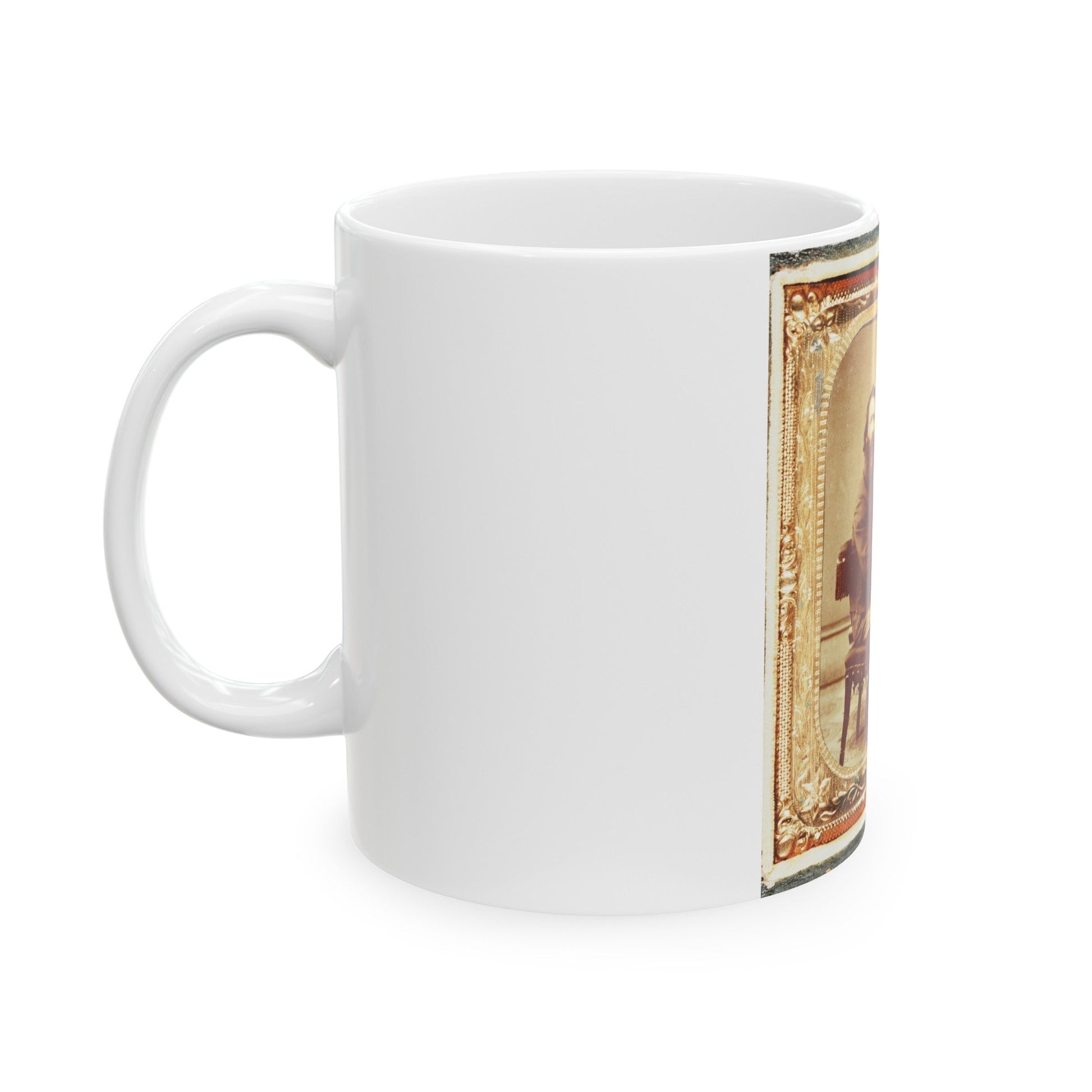 Civil War Induction Officer With Lottery Box (U.S. Civil War) White Coffee Mug-The Sticker Space