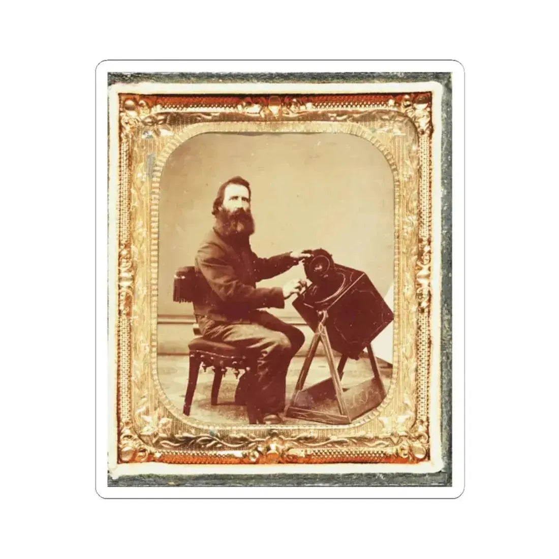 Civil War Induction Officer With Lottery Box (U.S. Civil War) STICKER Vinyl Kiss-Cut Decal 2 Inch White - The Sticker Space