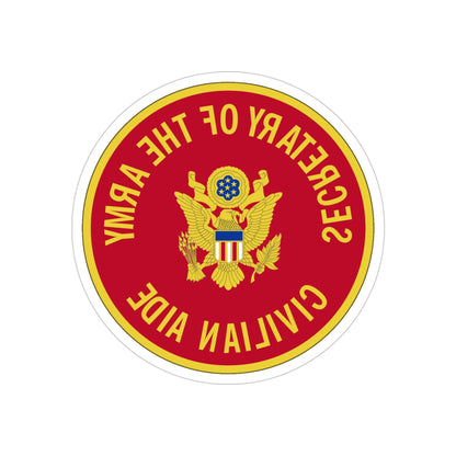 Civilian Aide to the Secretary of the (U.S. Army) REVERSE PRINT Transparent STICKER-5" × 5"-The Sticker Space